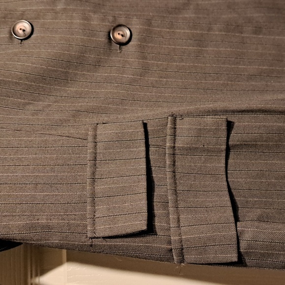 Vintage old schoolSmart set pinstripe men style woman's gray jacket Tall size 13 - Picture 4 of 10